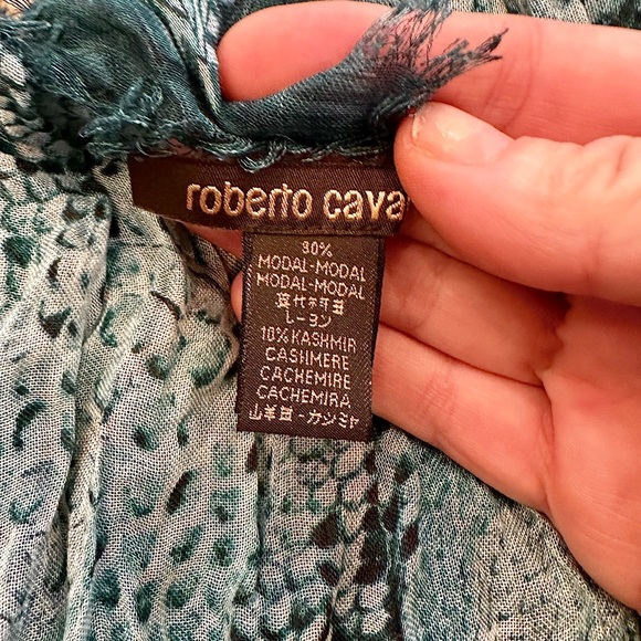 NWOT Roberto Cavalli mixed animal print scarf/head scarf - Picture 7 of 9